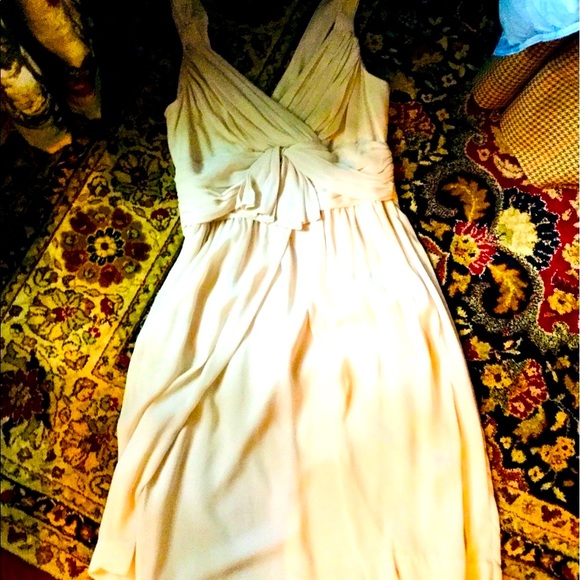 Evan Picone Ivory Grecian Chiffon Dress - Picture 2 of 7